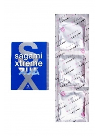 Розовые презервативы Sagami Xtreme FEEL FIT 3D - 3 шт. - Sagami - купить с доставкой в Новокуйбышевске