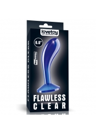 Синяя анальная втулка Flawless Clear Prostate Plug 6.0 - 15 см. - Lovetoy - в Новокуйбышевске купить с доставкой