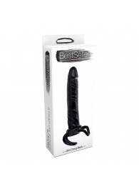Чёрная насадка-фаллос для двойного проникновения INFLATABLE DILDO SLIM DONG  - 13,5 см. - Toyz4lovers - в Новокуйбышевске купить с доставкой