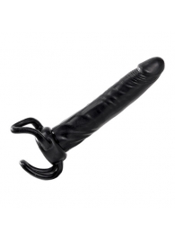 Чёрная насадка-фаллос для двойного проникновения INFLATABLE DILDO SLIM DONG  - 13,5 см. - Toyz4lovers - в Новокуйбышевске купить с доставкой