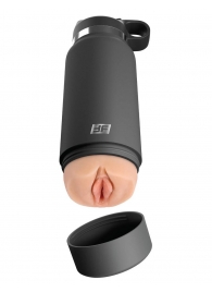 Серый мастурбатор в виде бутылки F*ck Flask - Pipedream - в Новокуйбышевске купить с доставкой