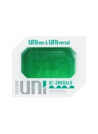 Зеленый мастурбатор-стимулятор Tenga Uni Emerald - Tenga - в Новокуйбышевске купить с доставкой