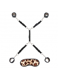 Леопардовая фиксация на матрас для рук и ног Classic Bedspreader - Lux Fetish - купить с доставкой в Новокуйбышевске
