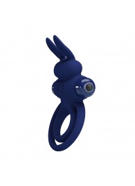 Синее эрекционное кольцо с вибростимуляцией клитора Powerful Ring - Baile - в Новокуйбышевске купить с доставкой