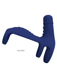 Синяя вибронасадка на пенис Vibrating Penis Sling - Baile - в Новокуйбышевске купить с доставкой