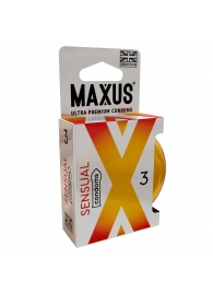 Презервативы анатомической формы Maxus Sensual - 3 шт. - Maxus - купить с доставкой в Новокуйбышевске