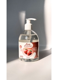 Лубрикант на водной снове Love Protection Strawberry с ароматом клубники - 300 мл. - Lola Games - купить с доставкой в Новокуйбышевске