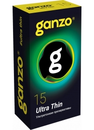 Прозрачные ультратонкие презервативы Ganzo Ultra thin - 15 шт. - Ganzo - купить с доставкой в Новокуйбышевске