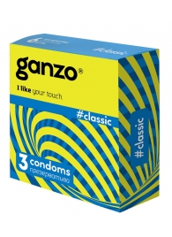 Классические презервативы с обильной смазкой Ganzo Classic - 3 шт. - Ganzo - купить с доставкой в Новокуйбышевске