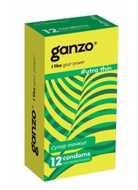Ультратонкие презервативы Ganzo Ultra thin - 12 шт. - Ganzo - купить с доставкой в Новокуйбышевске