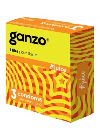 Ароматизированные презервативы Ganzo Juice - 3 шт. - Ganzo - купить с доставкой в Новокуйбышевске