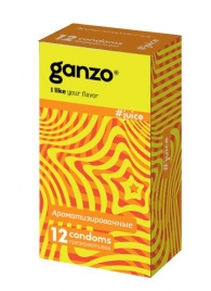 Ароматизированные презервативы Ganzo Juice - 12 шт. - Ganzo - купить с доставкой в Новокуйбышевске