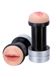 Двусторонний мастурбатор REALSTUFF 2 IN 1 HUMMER MOUTH   VAGINA - ротик и вагина - Dream Toys - в Новокуйбышевске купить с доставкой