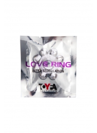 Прозрачное гелевое эрекционное кольцо-цветок - Toyfa Basic - в Новокуйбышевске купить с доставкой