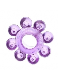 Мягкая фиолетовая гелевая насадка - Toyfa Basic - в Новокуйбышевске купить с доставкой