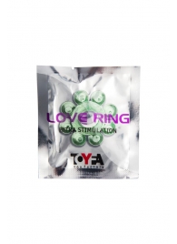 Зеленое эрекционное кольцо-цветок - Toyfa Basic - в Новокуйбышевске купить с доставкой