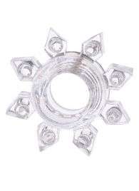 Прозрачное гелевое эрекционное кольцо-звезда - Toyfa Basic - в Новокуйбышевске купить с доставкой