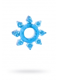 Голубая гелевая насадка-звезда - Toyfa Basic - в Новокуйбышевске купить с доставкой