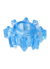 Голубая гелевая насадка-звезда - Toyfa Basic - в Новокуйбышевске купить с доставкой