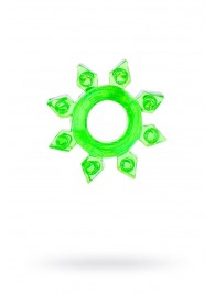 Зеленое эрекционное кольцо-звезда - Toyfa Basic - в Новокуйбышевске купить с доставкой