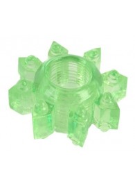 Зеленое эрекционное кольцо-звезда - Toyfa Basic - в Новокуйбышевске купить с доставкой