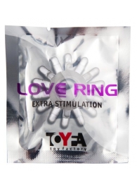 Прозрачное гелевое эрекционное кольцо с шипиками - Toyfa Basic - в Новокуйбышевске купить с доставкой