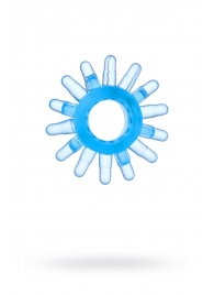 Голубая гелевая насадка с шипиками - Toyfa Basic - в Новокуйбышевске купить с доставкой