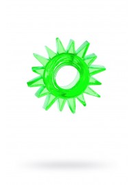 Зеленое эрекционное кольцо-солнце - Toyfa Basic - в Новокуйбышевске купить с доставкой