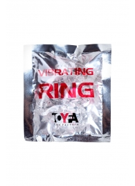 Прозрачное эрекционное кольцо с вибратором  и подхватом - Toyfa Basic - в Новокуйбышевске купить с доставкой