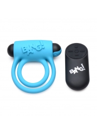 Голубое эрекционное виброкольцо 28X Remote Control Vibrating Cock Ring   Bullet - XR Brands - в Новокуйбышевске купить с доставкой