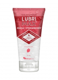 Интимный гель-смазка на водной основе Lubrimax Magic Strawberry - 75 мл. - ИнтелБИО - купить с доставкой в Новокуйбышевске