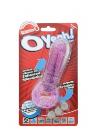 Фиолетовое эрекционное кольцо с вибрацией и пальчиком OYEAH PURPLE - Screaming O - в Новокуйбышевске купить с доставкой