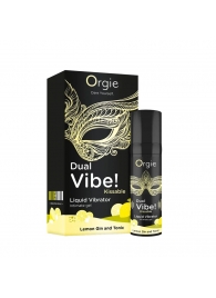 Съедобный жидкий вибратор Dual Vibe! со вкусом лимонного джина с тоником - 15 мл. - ORGIE - купить с доставкой в Новокуйбышевске