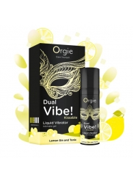 Съедобный жидкий вибратор Dual Vibe! со вкусом лимонного джина с тоником - 15 мл. - ORGIE - купить с доставкой в Новокуйбышевске