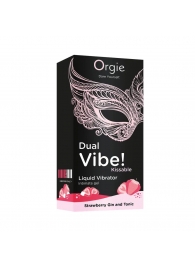 Съедобный жидкий вибратор Dual Vibe! со вкусом клубничного джина с тоником - 15 мл. - ORGIE - купить с доставкой в Новокуйбышевске