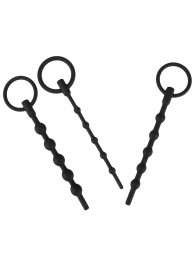 Набор из 3 черных силиконовых уретральных стимуляторов Training Set - Orion - купить с доставкой в Новокуйбышевске