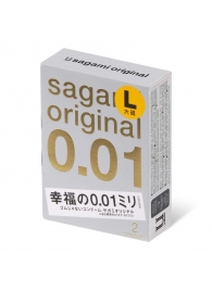 Презервативы Sagami Original 0.01 L-size увеличенного размера - 2 шт. - Sagami - купить с доставкой в Новокуйбышевске