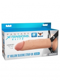 Полый страпон на ремнях 8’’ Hollow Silicone Strap-on - Pipedream - купить с доставкой в Новокуйбышевске