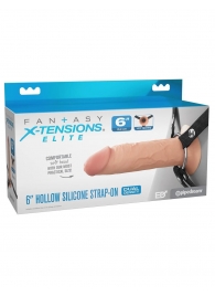 Полый страпон на ремнях 6’’ Hollow Silicone Strap-on - Pipedream - купить с доставкой в Новокуйбышевске
