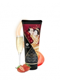 Массажный крем для тела с ароматом клубники и шампанского Sparkling Strawberry Wine - 200 мл. - Shunga - купить с доставкой в Новокуйбышевске
