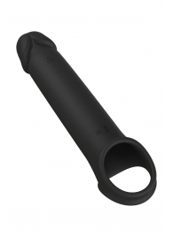 Черная насадка-удлинитель с вибрацией Vibrating Extender With Remote - Dream Toys - в Новокуйбышевске купить с доставкой