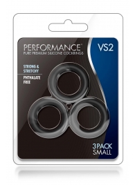 Набор из 3 черных эрекционных колец Black Small Penis Rings - Blush Novelties - в Новокуйбышевске купить с доставкой