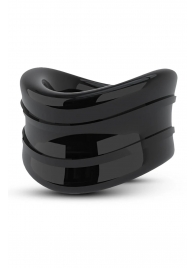 Черное эрекционное кольцо на мошонку Beef Ball Stretcher Snug - Blush Novelties - в Новокуйбышевске купить с доставкой