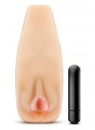 Мастурбатор-вагина с вибрацией Soft   Wet Natasha Realistic Beige Masturbator - Blush Novelties - в Новокуйбышевске купить с доставкой