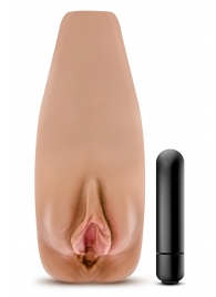 Маструбатор-вагина с вибрацией Soft   Wet Renata Realistic Tan Masturbator - Blush Novelties - в Новокуйбышевске купить с доставкой