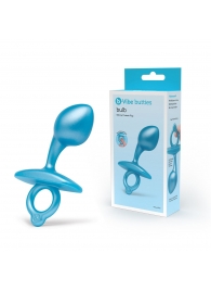 Голубая анальная пробка для массажа простаты Bulb Silicone Prostate Plug - 10,7 см. - b-Vibe - в Новокуйбышевске купить с доставкой