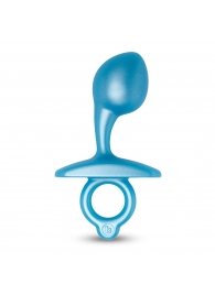 Голубая анальная пробка для массажа простаты Bulb Silicone Prostate Plug - 10,7 см. - b-Vibe - в Новокуйбышевске купить с доставкой