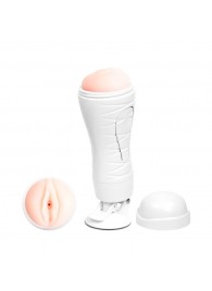 Мастурбатор-вагина Flora White с присоской и 12 режимами вибрации - Baile - в Новокуйбышевске купить с доставкой
