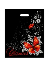 Черный пакет Glamour с вырубной ручкой (38х47 см) - Сима-Ленд - купить с доставкой в Новокуйбышевске