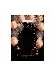 Пакет с вырубной ручкой и принтом в виде шариков (30х40 см) - Сима-Ленд - купить с доставкой в Новокуйбышевске